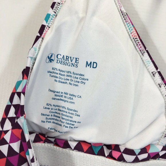 Carve Designs Halter Tankini Swimsuit Top M - Picture 4 of 6